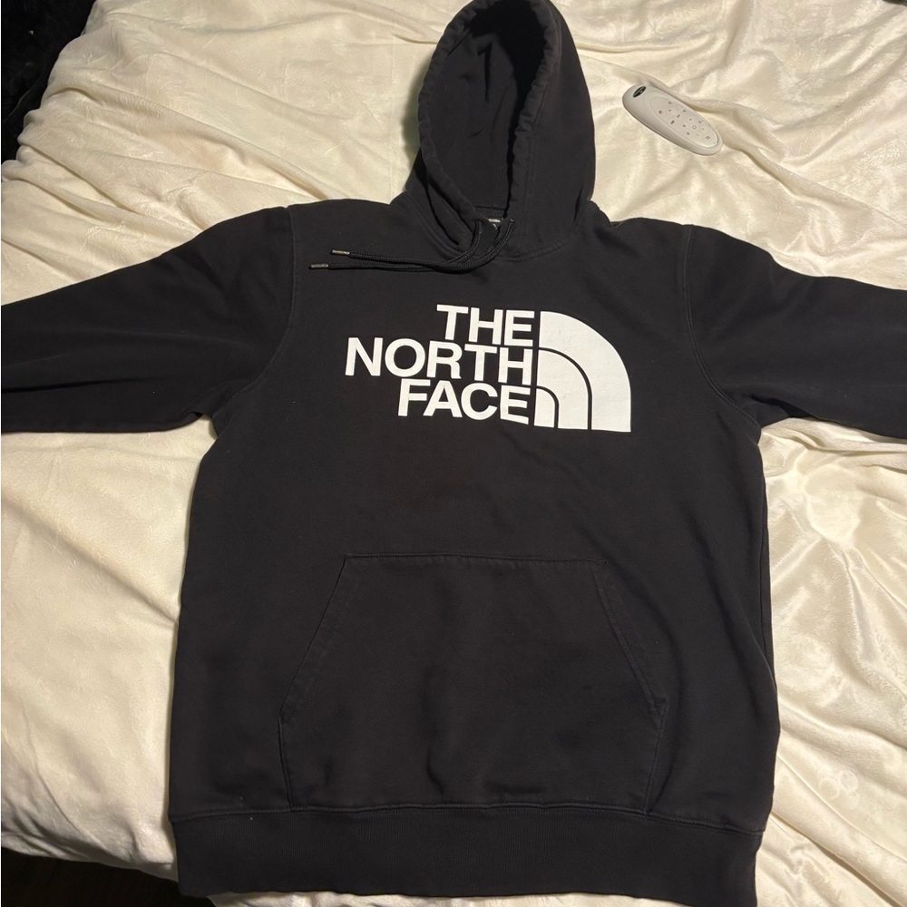 The North Face Black Hoodie with White Logo